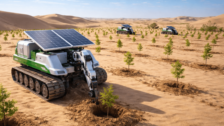 Robot e fotovoltaico in Cina contro l’avanzata del deserto